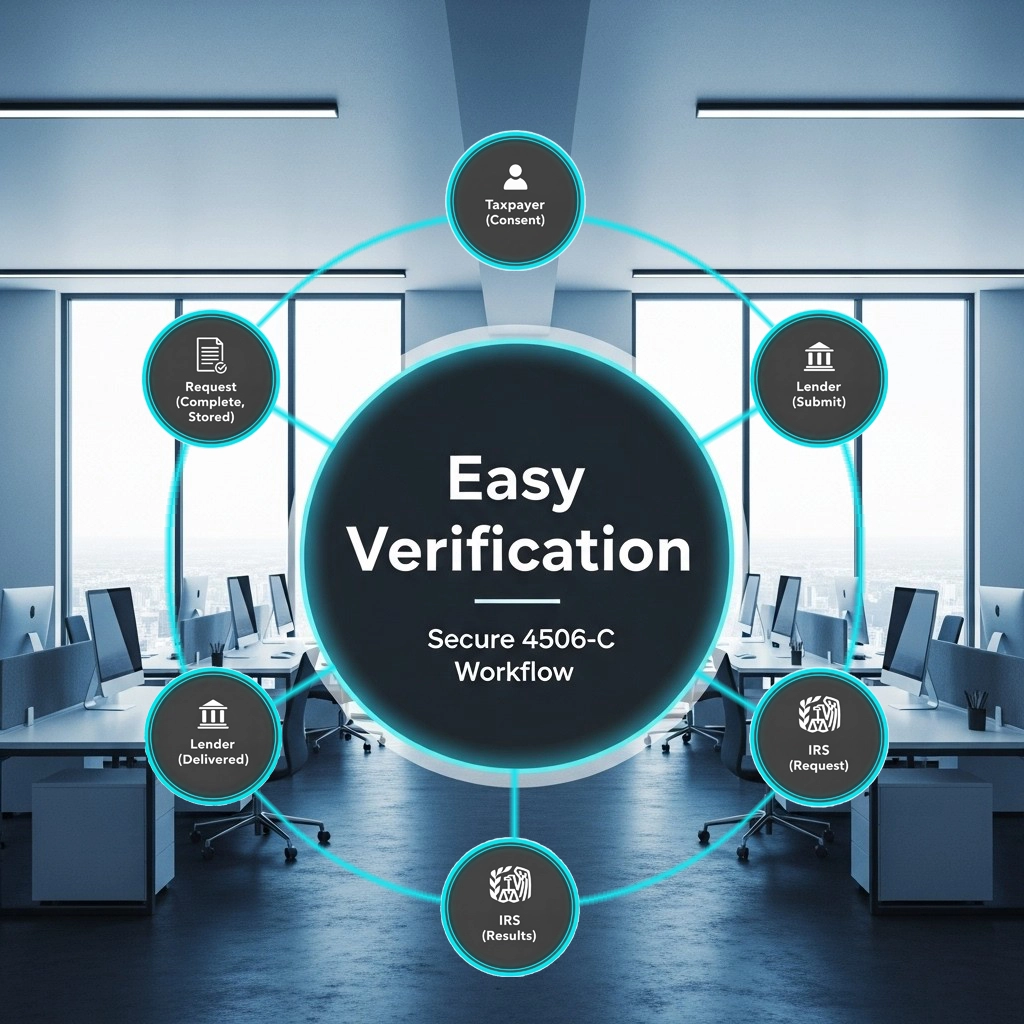 Secure 4506-C workflow diagram